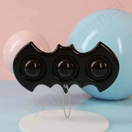 Mini Bat Sensory Fidget Relaxation Stress Relief Anti-Anxiety Autism Hand EDC Gadget for Kids Teen Adult Push Pop Bubble Keychain