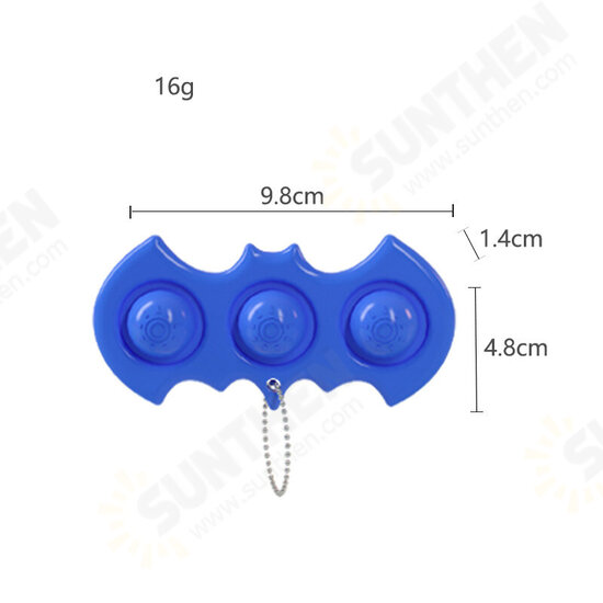 Mini Bat Sensory Fidget Relaxation Stress Relief Anti-Anxiety Autism Hand EDC Gadget for Kids Teen Adult Push Pop Bubble Keychain