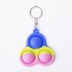 Mini Sensory Fidget Relaxation Stress Relief Anti-Anxiety Autism Hand EDC Gadget Push Pop Bubble Keychain Sensory Therapy Toys for Home Party Office