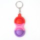 Mini Sensory Fidget Relaxation Stress Relief Anti-Anxiety Autism Hand EDC Gadget Push Pop Bubble Keychain Sensory Therapy Toys for Home Party Office