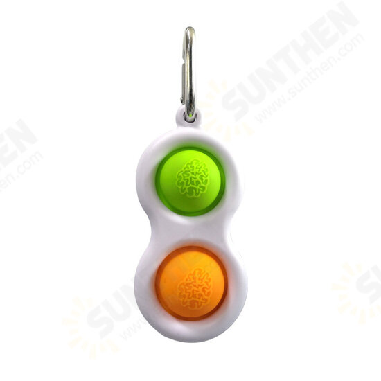 Mini Simple Dimple Sensory Sensory Fidget Relaxation Stress Relief Anti-Anxiety Autism Hand EDC Gadget for Kids Teen Adult Push Pop Bubble Keychain