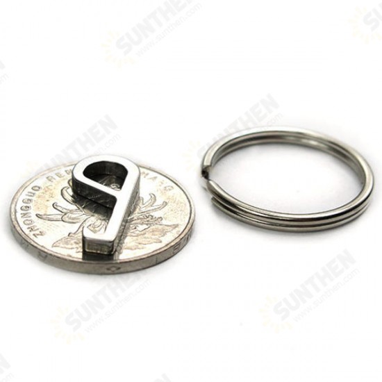 Mini Stainless Steel Hook Bottle Opener EDC Gadget with Key Ring