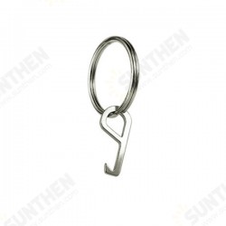 Mini Stainless Steel Hook Bottle Opener EDC Gadget with Key Ring Mini Stainless Steel Hook Bottle Opener EDC Gadget with Key Ring