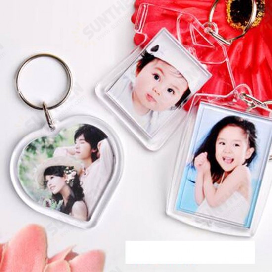 Photos Pictures Blank Key Ring Duplex Keychain