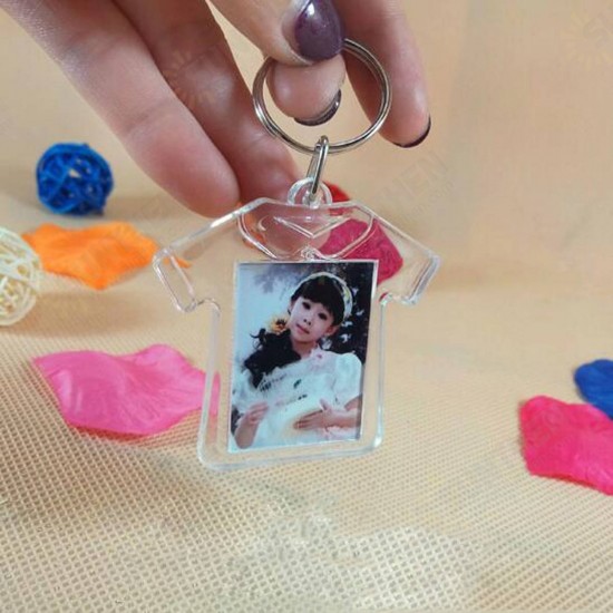 Photos Pictures Blank Key Ring Duplex Keychain