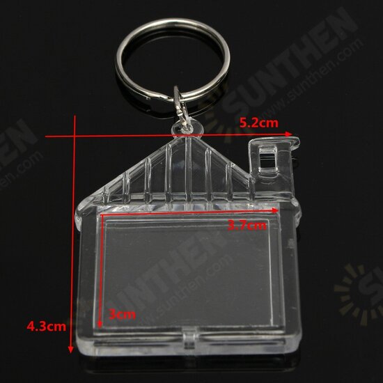 Photos Pictures Blank Key Ring Duplex Keychain