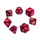 Portable Fold Dice Tray PU Leather with 7 Polyhedral Dice for Tabletop Dice Games