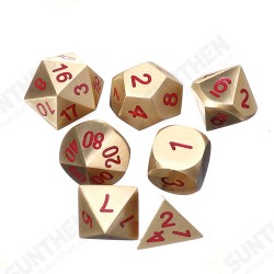 Pure Copper Polyhedral Dices Set Metal Role Playing Game Dice Gadget for Dungeons Dragon Games Gift Pure Copper Polyhedral Dices Set Metal Role Playing Game Dice Gadget for Dungeons Dragon Games Gift