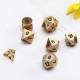 Pure Copper Polyhedral Dices Set Metal Role Playing Game Dice Gadget for Dungeons Dragon Games Gift