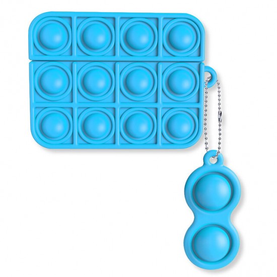 Push Pop Bubble Fidget Stress Reliever Simple Dimple Keychain Bubble Case Headphone Case Cover For Airpods Pro / Airpods 1 / 2