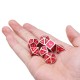 Red Antique Color Solid Metal Polyhedral Dices Role Playing RPG Gadget 7 Dice Set With Bag