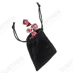 Red Antique Color Solid Metal Polyhedral Dices Role Playing RPG Gadget 7 Dice Set With Bag Red Antique Color Solid Metal Polyhedral Dices Role Playing RPG Gadget 7 Dice Set With Bag