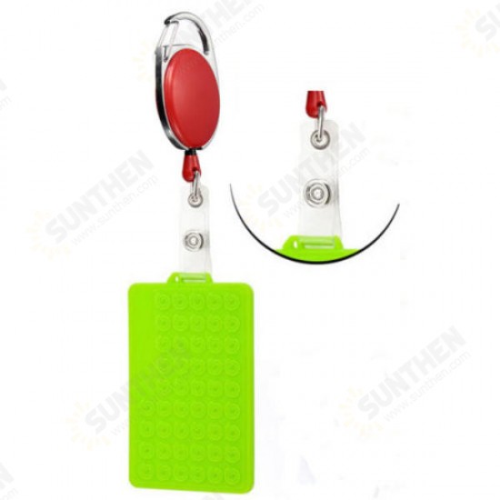 Retractable Reel Keyring Clip Retractable Carabiner Recoil Key Ring Key Chain ID Card Holder Holder