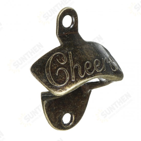 Retro Bronze Wall-mounted Bottle Opener Wall Mounted Opener