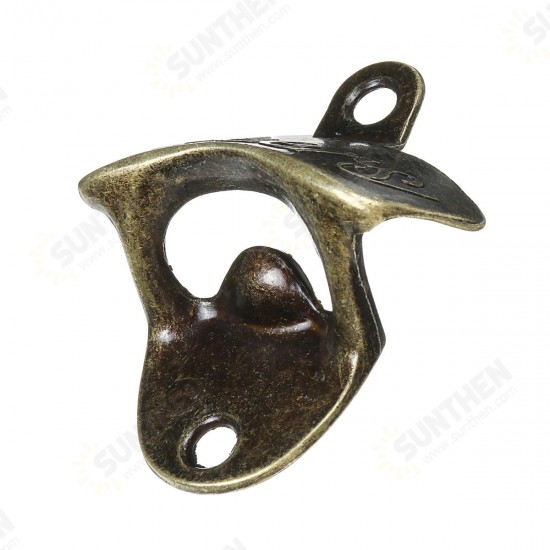 Retro Bronze Wall-mounted Bottle Opener Wall Mounted Opener