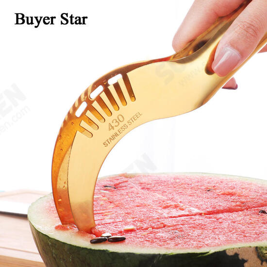 [Shaking sound explosion models] stainless steel watermelon cutting artifact high-grade splitter European and American wind watermelon clip Cutter