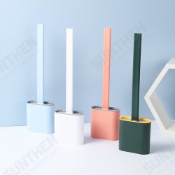 Silicone Toilet Brush With Toilet Brush Holder Stand Bathroom Cleaning Tool Silicone Toilet Brush With Toilet Brush Holder Stand Bathroom Cleaning Tool