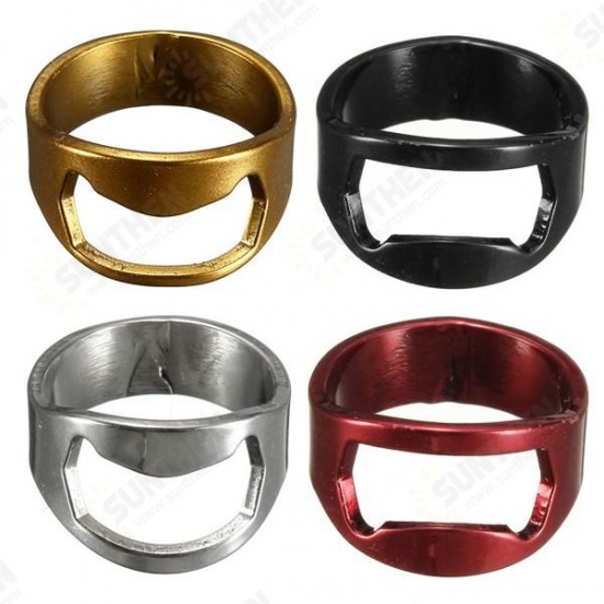 Stainless Steel Finger Ring Ring Shape Beers Bottle Opener for Beers Bar Tool