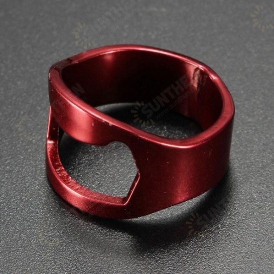 Stainless Steel Finger Ring Ring Shape Beers Bottle Opener for Beers Bar Tool