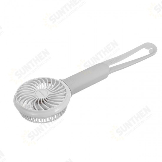 USB Cooling Fan Portable Handheld Fan 3 Speed Mini Fan LED light 2200mAh Battery Hanging Fan