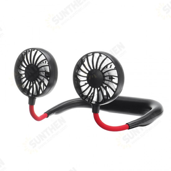 USB Neckband Fan 2nd Aromatherapy Handfree Personal Fan Mini Neck Double Fans Wearable Portable Mini Fan