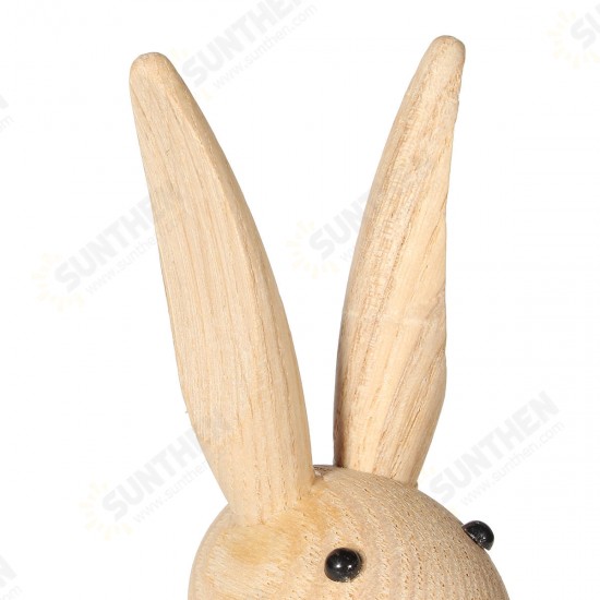 Wood Carving Miss Rabbit Figurines Joints Puppets Animal Art Home Decoration Crafts