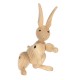 Wood Carving Miss Rabbit Figurines Joints Puppets Animal Art Home Decoration Crafts