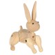 Wood Carving Miss Rabbit Figurines Joints Puppets Animal Art Home Decoration Crafts