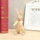 Wood Carving Miss Rabbit Figurines Joints Puppets Animal Art Home Decoration Crafts