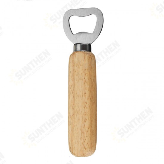 Wooden Handle Bottle Opener Soft Handle Smooth Beer Opening Tool