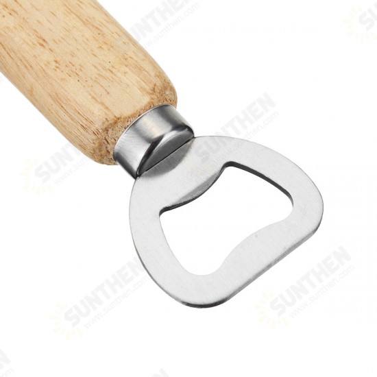 Wooden Handle Bottle Opener Soft Handle Smooth Beer Opening Tool