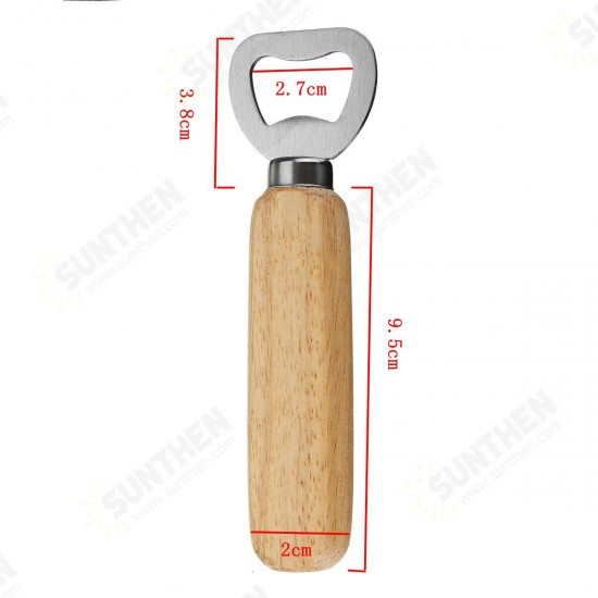 Wooden Handle Bottle Opener Soft Handle Smooth Beer Opening Tool