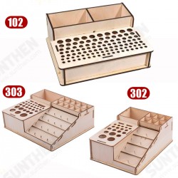 Wooden Pigment Paint Bottles Rack Organizer Epoxy Tool Storage Model Box Wooden Pigment Paint Bottles Rack Organizer Epoxy Tool Storage Model Box