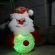 10*12CM Lovely Christmas Luminous Pendant Dolls Santa Claus/Snowman/Bear/elk Christmas Home Decoration