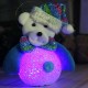 10*12CM Lovely Christmas Luminous Pendant Dolls Santa Claus/Snowman/Bear/elk Christmas Home Decoration