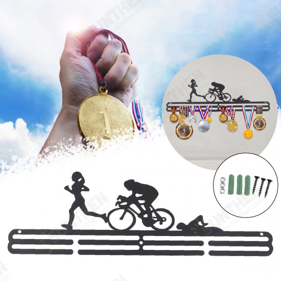 400x158mm Metal Steel Medal Holder Running Sports Competition Medal Shelf Rack