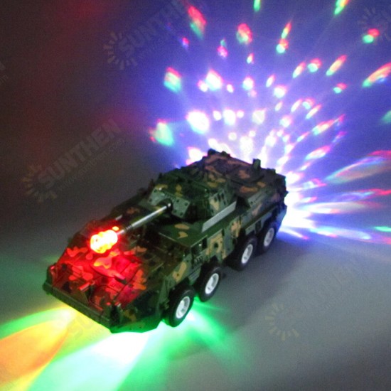 Kids Electric Toys Transforming Armored Vehicle Car with LED Light Music Sound Children Gift