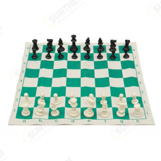 Plastic Gambit Tournament Chess Set Roll-up Mat And Bag Camping Travel Gifts Portable Travelling New Roll Board Chess