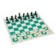 Plastic Gambit Tournament Chess Set Roll-up Mat And Bag Camping Travel Gifts Portable Travelling New Roll Board Chess