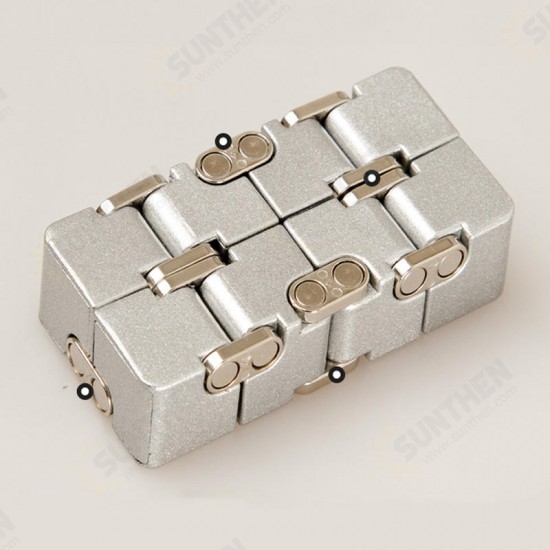 Premium Aluminium Alloy Infinity Cube Deformation Magical Cube Fidget Toys EDC Stress Relief Toy