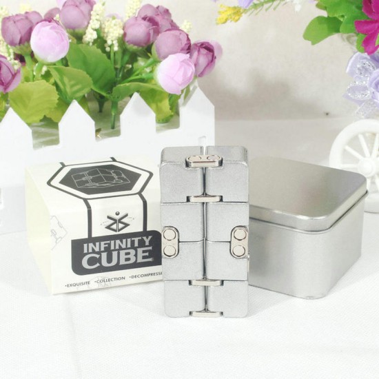 Premium Aluminium Alloy Infinity Cube Deformation Magical Cube Fidget Toys EDC Stress Relief Toy