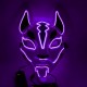 Costume Props Neon Led Luminous Joker Mask Carnival Festival Light Up EL Wire Mask Japanese Fox Mask Halloween Christmas Decor