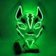 Costume Props Neon Led Luminous Joker Mask Carnival Festival Light Up EL Wire Mask Japanese Fox Mask Halloween Christmas Decor