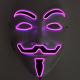 EL Wire 10 Colors Optional Glowing Mask for VENDETTA Halloween Cosplay Party Mask