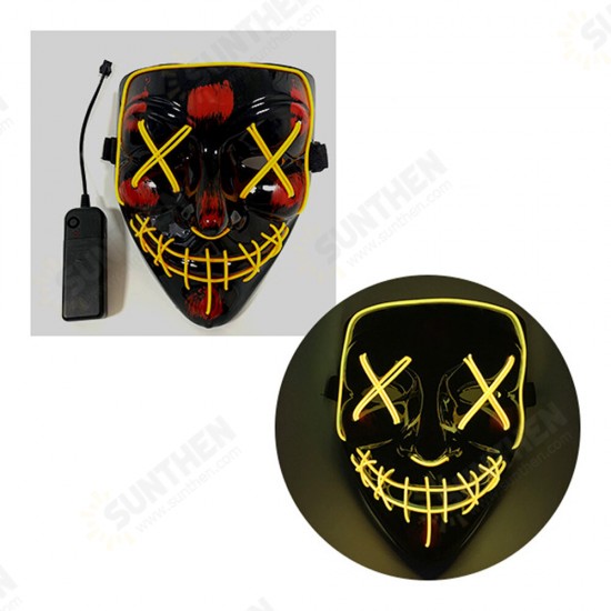 Halloween LED Mask Purge Masks Election Mascara Costume DJ Party Light Up Masks Glow In Dark 10 Colors To Choose