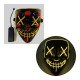 Halloween LED Mask Purge Masks Election Mascara Costume DJ Party Light Up Masks Glow In Dark 10 Colors To Choose