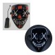 Halloween LED Mask Purge Masks Election Mascara Costume DJ Party Light Up Masks Glow In Dark 10 Colors To Choose