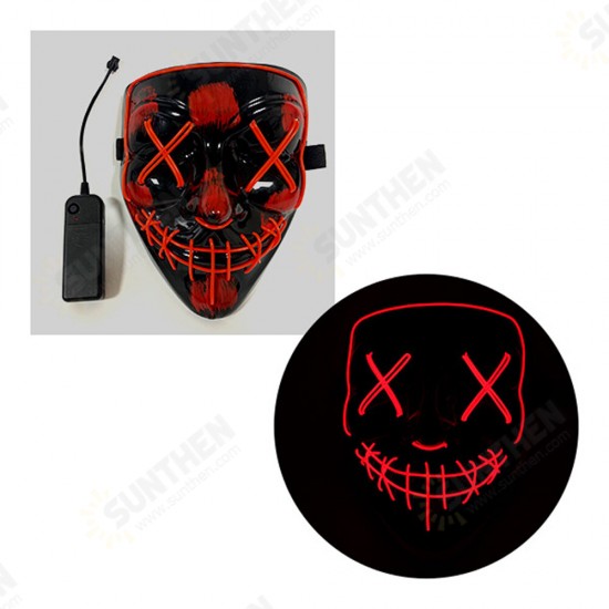 Halloween LED Mask Purge Masks Election Mascara Costume DJ Party Light Up Masks Glow In Dark 10 Colors To Choose