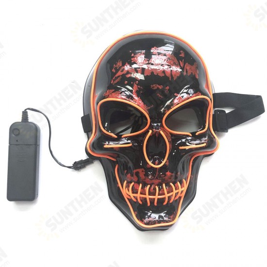 Halloween LED Mask Skull Glowing Mask Cold Light Mask Party EL Mask Light Up Masks Glow In Dark