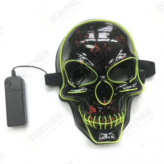 Halloween LED Mask Skull Glowing Mask Cold Light Mask Party EL Mask Light Up Masks Glow In Dark